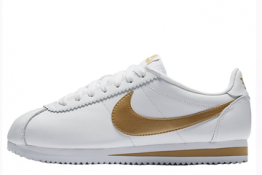 Nike Cortez Classic de piel Blancas y Doradas